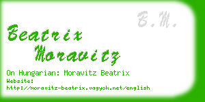 beatrix moravitz business card
